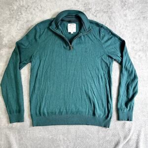 Fat Face Forest‎ Green Quarter Zip Sweater Men’s Size L